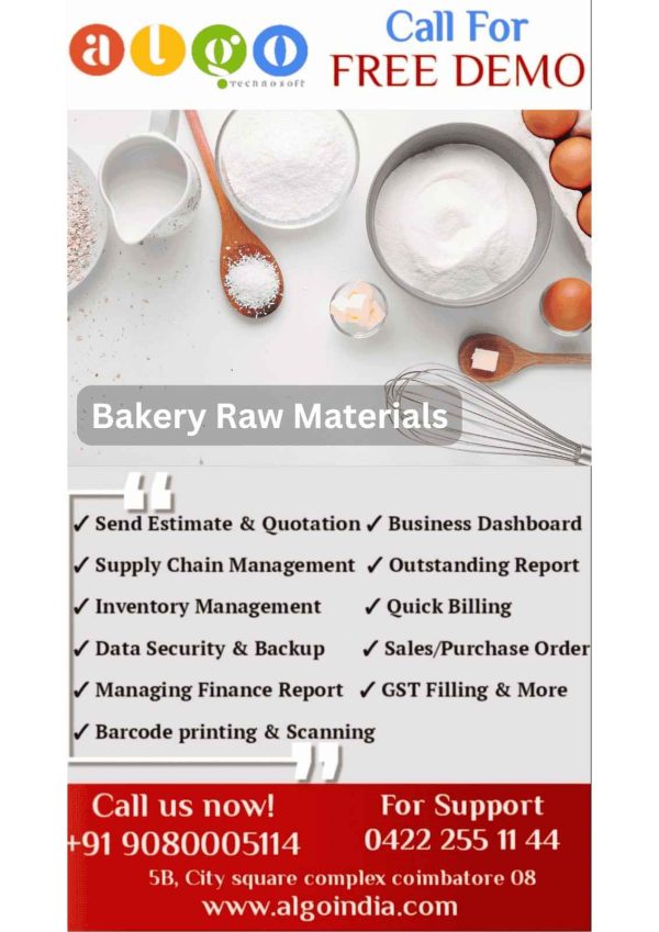 Bakery Raw Materials Website Design & Website Development in Dharmapuri