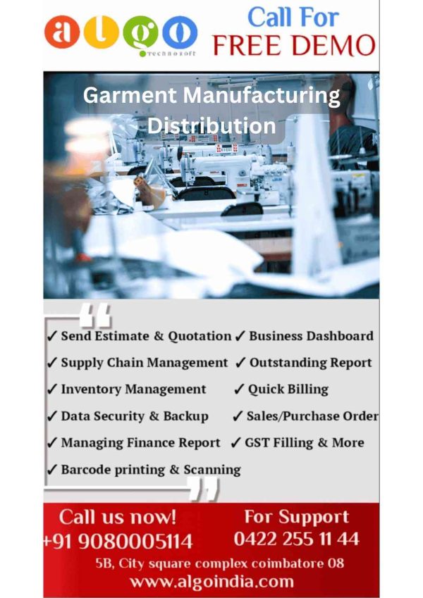 Garment Manufacturing Distribution Website Design & Website Development in Coimbatore