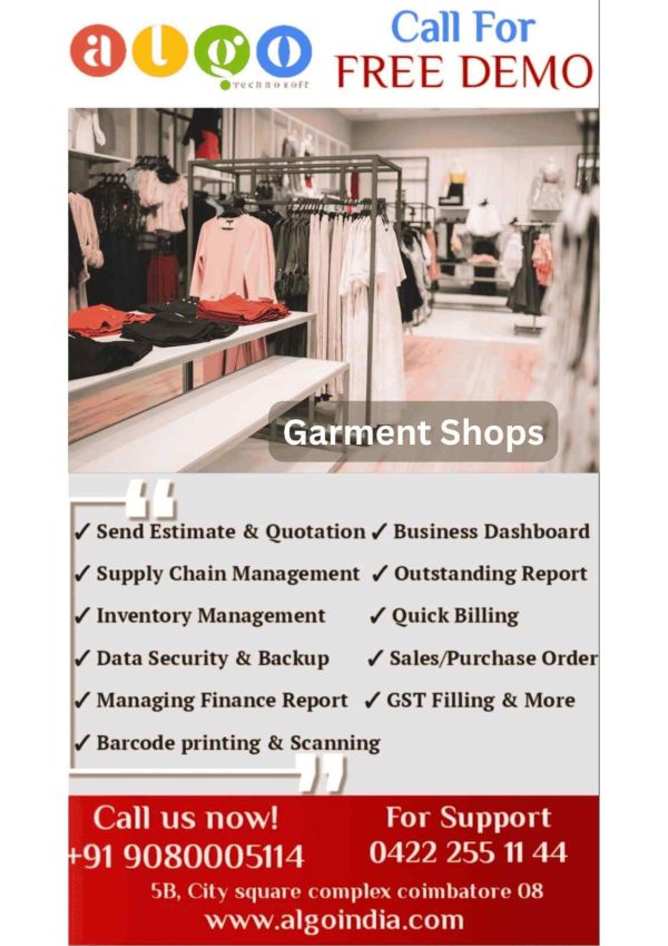 Garment Shops E-Commerce in Pudukkottai