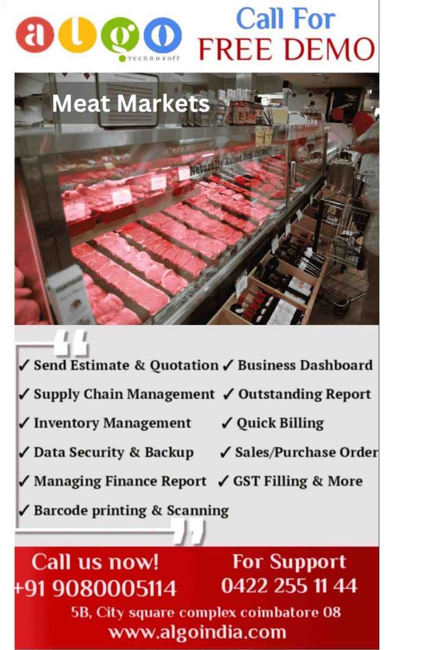 Meat Markets Billing Software in Karur