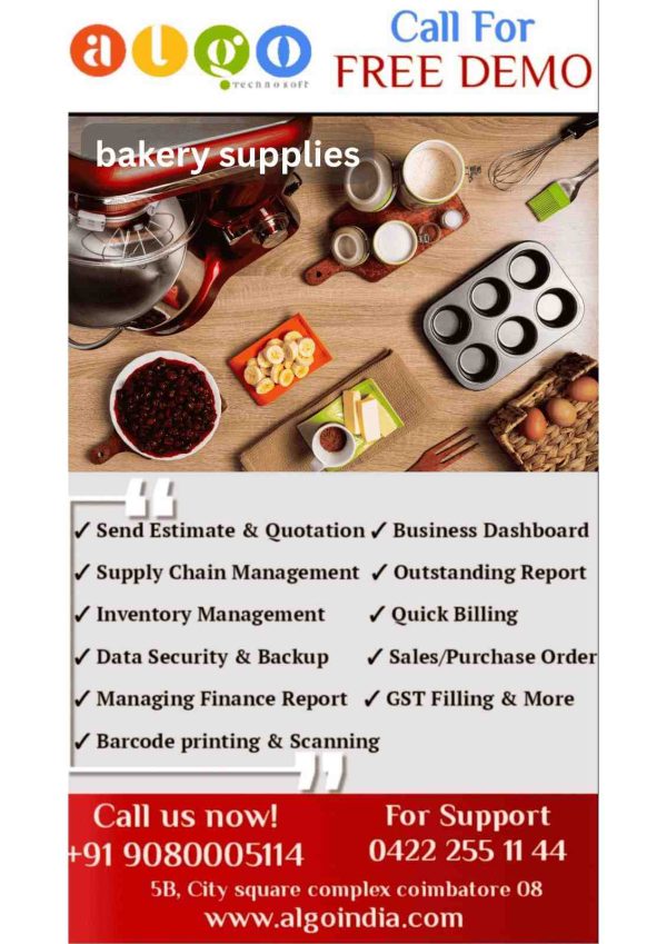 bakery supplies Billing Software in Dharmapuri